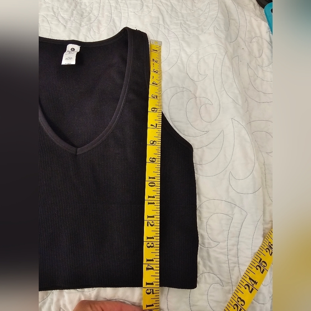 90 Degree By Reflex Rib Seamless High Line Black Tank Top Women's Medium - Picture 6 of 6